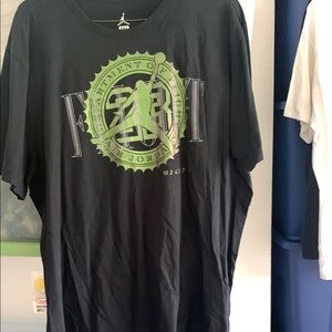 Jordan Black and Green Men's T-Shirt